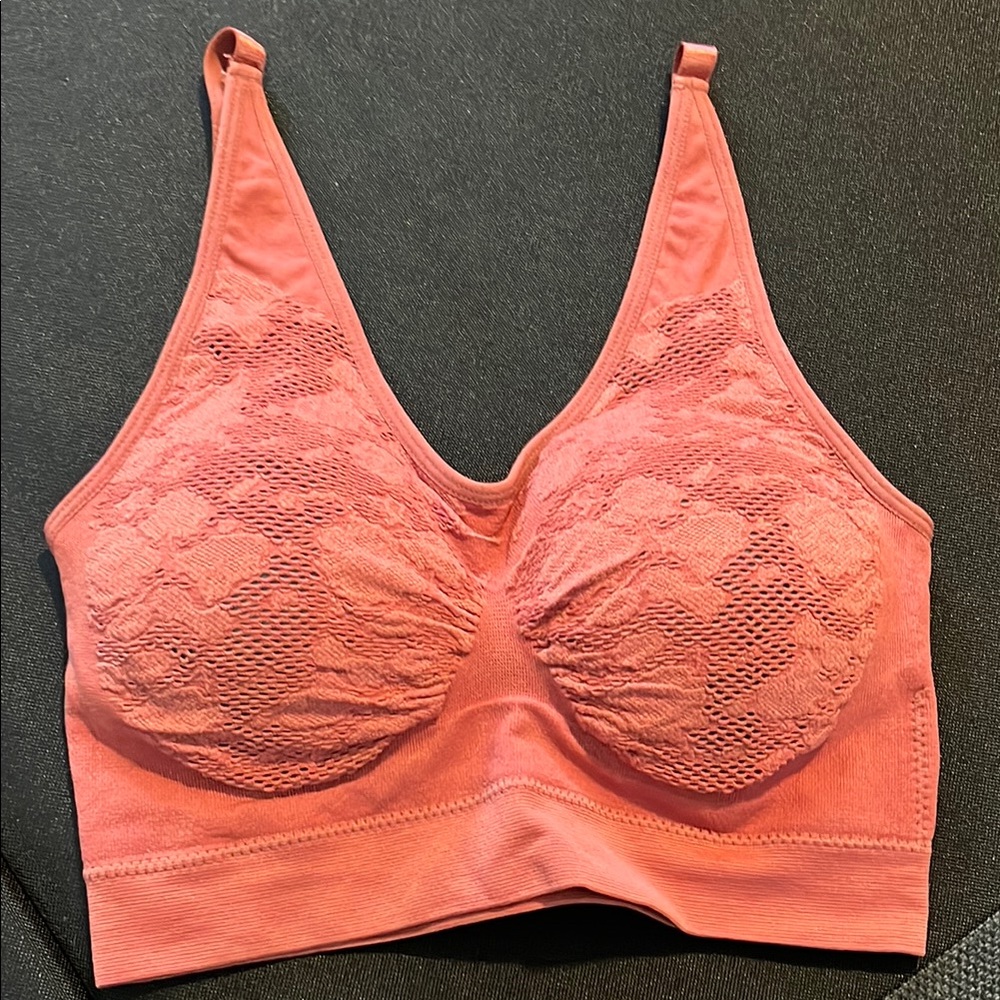 Lace Detail Pink Bralette